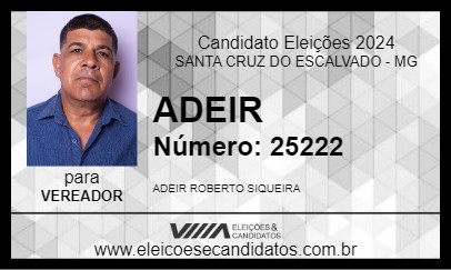 Candidato ADEIR 2024 - SANTA CRUZ DO ESCALVADO - Eleições