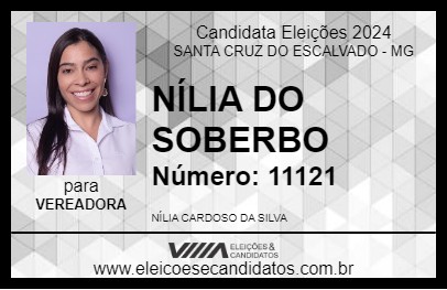 Candidato NÍLIA DO SOBERBO 2024 - SANTA CRUZ DO ESCALVADO - Eleições