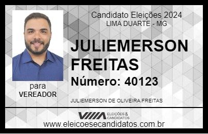 Candidato JULIEMERSON FREITAS 2024 - LIMA DUARTE - Eleições