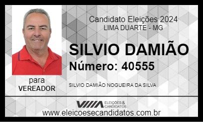 Candidato SILVIO DAMIÃO 2024 - LIMA DUARTE - Eleições