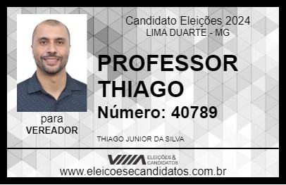 Candidato PROFESSOR THIAGO 2024 - LIMA DUARTE - Eleições