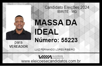 Candidato MASSA DA IDEAL 2024 - IBIRITÉ - Eleições