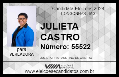 Candidato JULIETA CASTRO 2024 - CONGONHAS - Eleições