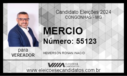 Candidato MERCIO 2024 - CONGONHAS - Eleições