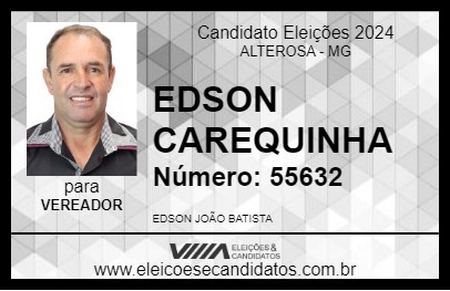 Candidato EDSON CAREQUINHA 2024 - ALTEROSA - Eleições