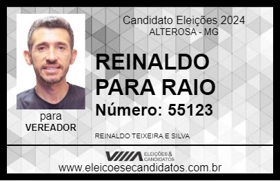 Candidato REINALDO PARA RAIO 2024 - ALTEROSA - Eleições