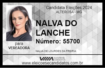 Candidato NALVA DO LANCHE 2024 - ALTEROSA - Eleições