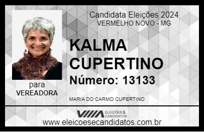 Candidato KALMA CUPERTINO 2024 - VERMELHO NOVO - Eleições