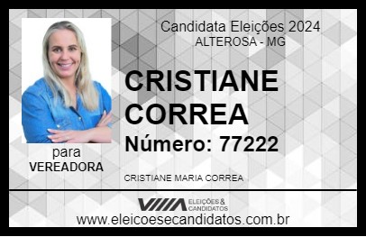 Candidato CRISTIANE CORREA 2024 - ALTEROSA - Eleições