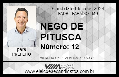 Candidato NEGO DE PITUSCA 2024 - PADRE PARAÍSO - Eleições