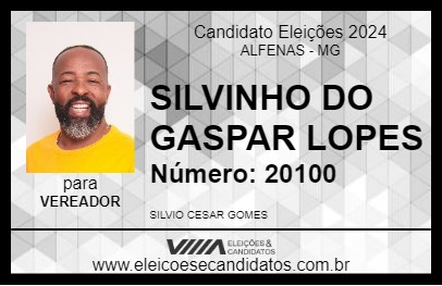 Candidato SILVINHO DO GASPAR LOPES 2024 - ALFENAS - Eleições