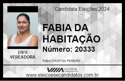 Candidato FABIA DA HABITAÇÃO 2024 - ALFENAS - Eleições