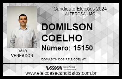 Candidato DOMILSON COELHO 2024 - ALTEROSA - Eleições