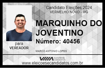 Candidato MARQUINHO DO JOVENTINO 2024 - VERMELHO NOVO - Eleições