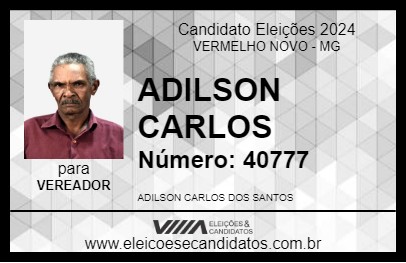 Candidato ADILSON CARLOS 2024 - VERMELHO NOVO - Eleições