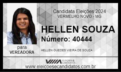 Candidato HELLEN SOUZA 2024 - VERMELHO NOVO - Eleições