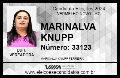 Candidato MARINALVA KNUPP 2024 - VERMELHO NOVO - Eleições