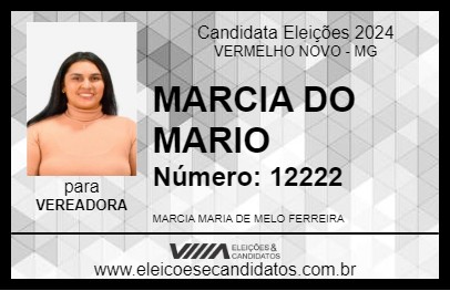 Candidato MARCIA DO MARIO 2024 - VERMELHO NOVO - Eleições