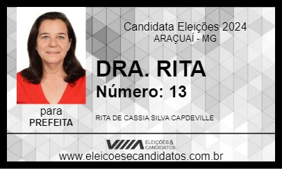 Candidato DRA. RITA 2024 - ARAÇUAÍ - Eleições