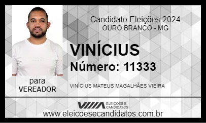 Candidato VINÍCIUS 2024 - OURO BRANCO - Eleições