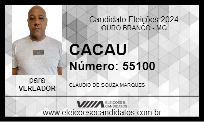 Candidato CACAU 2024 - OURO BRANCO - Eleições