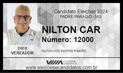 Candidato NILTON CAR 2024 - PADRE PARAÍSO - Eleições