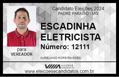 Candidato ESCADINHA ELETRICISTA 2024 - PADRE PARAÍSO - Eleições