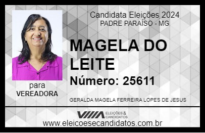 Candidato MAGELA DO LEITE 2024 - PADRE PARAÍSO - Eleições