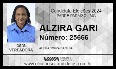 Candidato ALZIRA GARI 2024 - PADRE PARAÍSO - Eleições