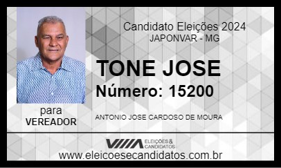 Candidato TONE JOSE 2024 - JAPONVAR - Eleições