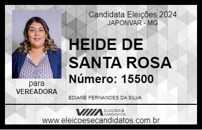 Candidato HEIDE DE SANTA ROSA 2024 - JAPONVAR - Eleições