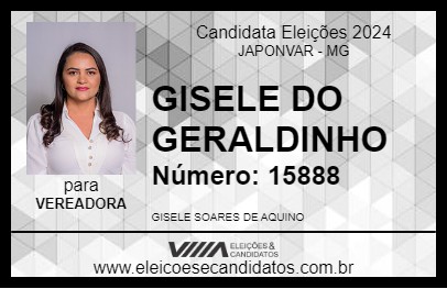 Candidato GISELE DO GERALDINHO 2024 - JAPONVAR - Eleições