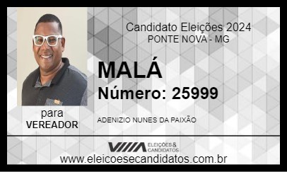 Candidato MALÁ 2024 - PONTE NOVA - Eleições