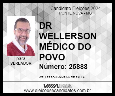 Candidato DR WELLERSON MÉDICO DO POVO 2024 - PONTE NOVA - Eleições