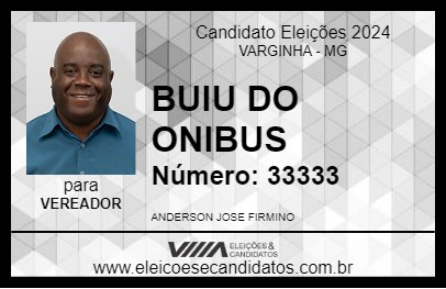 Candidato BUIU DO ONIBUS 2024 - VARGINHA - Eleições