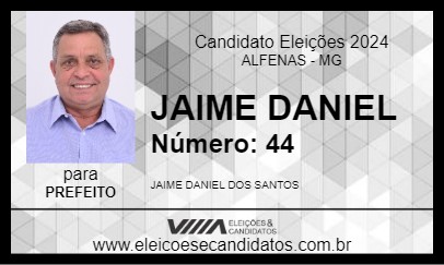 Candidato JAIME DANIEL 2024 - ALFENAS - Eleições