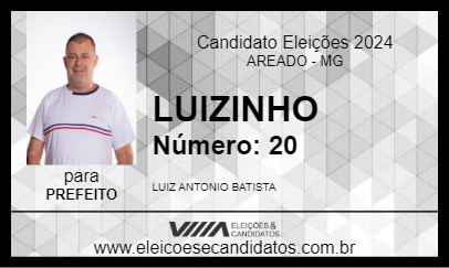 Candidato LUIZINHO 2024 - AREADO - Eleições