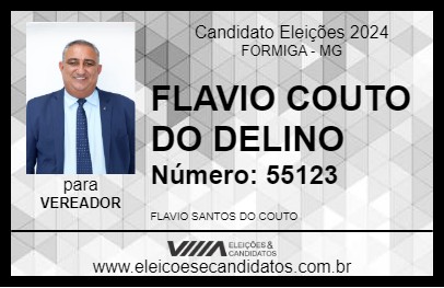 Candidato FLAVIO COUTO DO DELINO 2024 - FORMIGA - Eleições