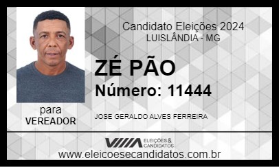 Candidato ZÉ PÃO 2024 - LUISLÂNDIA - Eleições