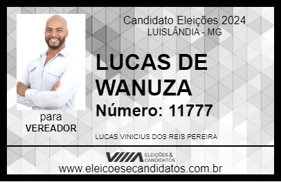 Candidato LUCAS DE WANUZA 2024 - LUISLÂNDIA - Eleições