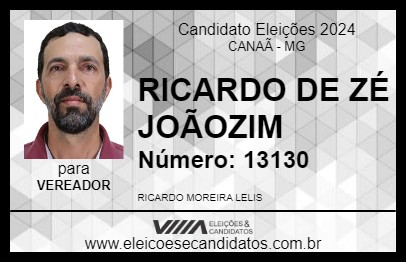 Candidato RICARDO DE ZÉ JOÃOZIM 2024 - CANAÃ - Eleições