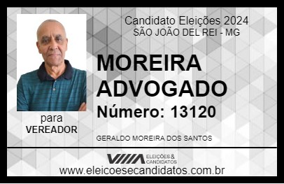 Candidato MOREIRA ADVOGADO 2024 - SÃO JOÃO DEL REI - Eleições