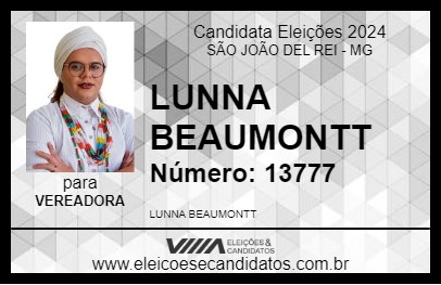 Candidato LUNNA BEAUMONTT 2024 - SÃO JOÃO DEL REI - Eleições