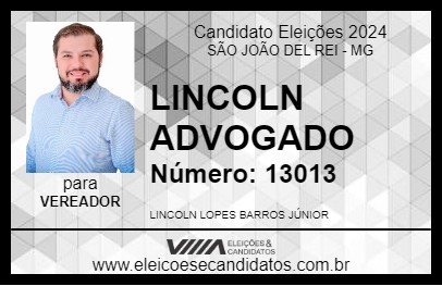 Candidato LINCOLN ADVOGADO 2024 - SÃO JOÃO DEL REI - Eleições