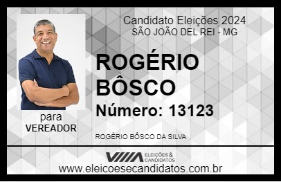 Candidato ROGÉRIO BÔSCO 2024 - SÃO JOÃO DEL REI - Eleições