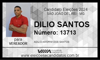 Candidato DILIO SANTOS 2024 - SÃO JOÃO DEL REI - Eleições