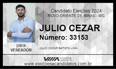 Candidato JULIO CEZAR 2024 - NOVO ORIENTE DE MINAS - Eleições