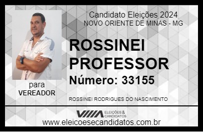 Candidato ROSSINEI PROFESSOR 2024 - NOVO ORIENTE DE MINAS - Eleições