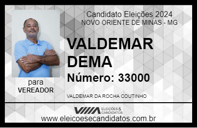 Candidato VALDEMAR DEMA 2024 - NOVO ORIENTE DE MINAS - Eleições