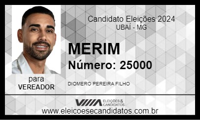 Candidato MERIM 2024 - UBAÍ - Eleições